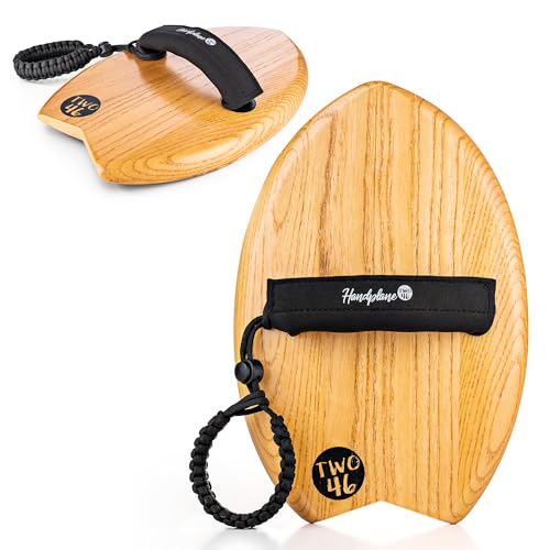 Woodsandwaves Handboard/Handplane - La première Planche de Surf à emporter | Nouvelle Planche de Surf Bois à Main incassable (Sac Inclus) | Bodyboard - Tendance Surf pour débutants et Professionnels