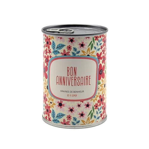 Mauvaises Graines - Kit de Plantes à Semer en Boîte - Cadeau d'anniversaire Cadeau Original Amis Famille Fêtes - Ultra Simple à Utiliser - 100% Fabriqué en France (Bonne anniversaire)