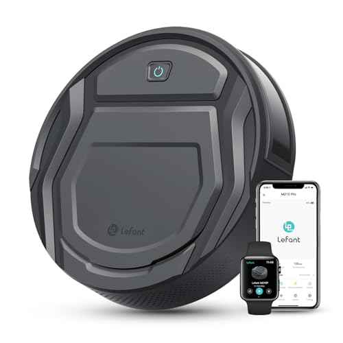 Lefant Aspirateur Robot, Mince Silencieux Connecté WiFi/Bluetooth/Alexa/App, 6 Modes de Nettoyage, Auto-Charge, 120min d'Autonomie, Idéal pour Poils d'animaux Sols Tapis, M210P Girs