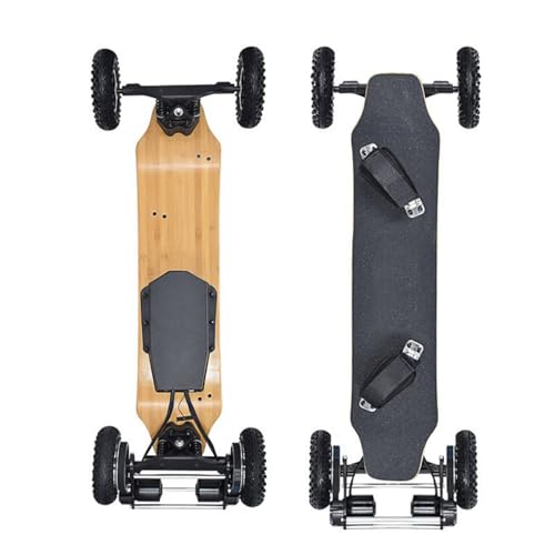 guoyjmm Skateboard électrique Longboard avec Télécommande, Double Moteur 1650 W, Vitesse Maximale de 40 Km/H, Autonomie fe 15 à 25 Km/H, pour Adultes et Adolescents, Charge Maximale 120 Kg
