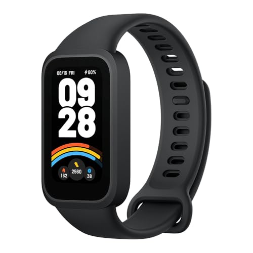 Xiaomi Smart Band 9 Active, Tracker de Fitness Sportif, écran TFT 1,47'' à 60 Hz, autonomie de 18 Jours, Surveillance du Sommeil et de la santé, 50 Modes Sportifs, étanchéité 5ATM, iOS/Android, Noir