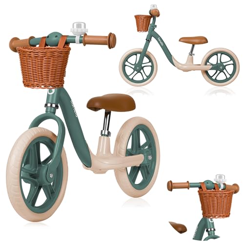 lionelo Alex Plus Draisienne pour Enfants jusqu'à 30 kg, à partir de 3 Ans, Roues en Mousse EVA 30,5 cm, Panier Repose-Pieds Siège et Guidon Réglables, Guidon Antidérapant, Poids Léger 3,4 kg