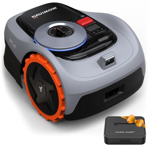 Navimow i105E Robot Tondeuse sans Fil périphérique, Recommandé 500 m², Max. 600 m², RTK+Vision Tondeuse Robot Gazon, IA cartographie Automatique, Limite virtuelle, Gestion multizone