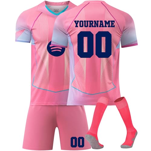 Ensemble Maillot, Short et Chaussettes de Football pour Enfant, Barca à l'extérieur 2024/25, Football pour Enfant, Nouvelle Saison, Maillot de Sport