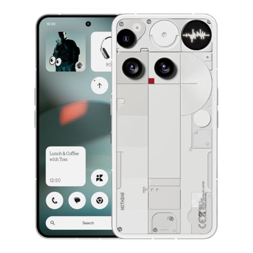 Nothing Phone (3) – Smartphone avec Triple caméra arrière 50 MP, Batterie Longue durée au Silicium-Carbone 24h, écran AMOLED 6,67" 120Hz, Glyph Matrix, 16GB + 512GB – Blanc