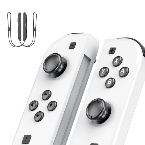 Wongzaa Manette Switch sans fil, Wireless Manettes de Switch Controller Compatible avec Switch/OLED/Lite, avec Fonction Turbo/Gyroscope 6 Axes/Double Vibration/Réveil/Capture