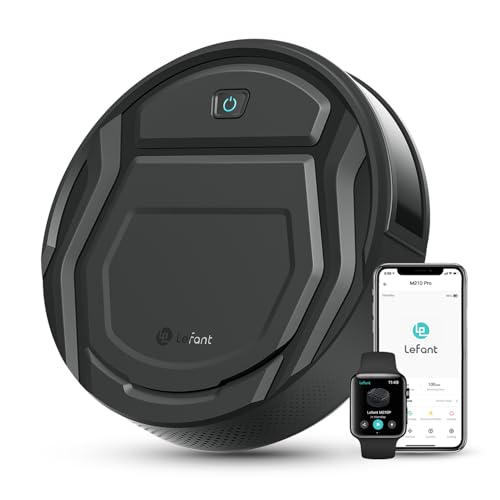 Lefant Aspirateur Robot, Robot Aspirateur Mince Silencieux Connecté avec WiFi/Bluetooth/Alexa/App, 6 Modes de Nettoyage, Auto-Charge, 120min d'Autonomie, Idéal pour Poils d'animaux Sols Durs, M210P