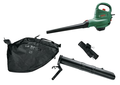 Bosch Aspirateur/Souffleur/Broyeur de Feuilles Universa lGardenTidy 3000 (Sac de Collecte de 50 L, Vitesse Variable, pour souffler, Aspirer et broyer Les Feuilles, dans boîte Carton)