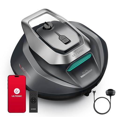 Ultenic Robot Piscine Pooleco, Aspirateur Piscine sans Fil à 2,5 litres, Auto-Parking, Entretien Facile, pour Toutes Les Formes et Surfaces de Piscines Hors Sol ou Enterrées Jusqu’à 80㎡