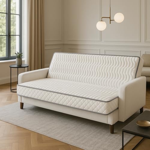 Provence Literie Matelas Ferme pour Clic Clac 130x190 x 20 cm - Dim Assise 60 cm - 5 Zones de Confort - Noyau Mousse Poli Lattex Haute Résilience - Hypoallergénique