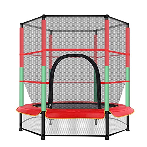 Trampoline de Jardin Ø 55 Pouces - Trampoline d'intérieur avec Filet de sécurité - Trampoline d'intérieur - Suspension en Caoutchouc pour Enfants à partir de 3 4 5 6 Ans