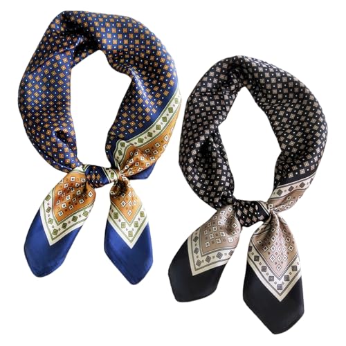 Foulard En Soie Pour Hommes 2Pcs, Foulard Carré Vintage Pour Hommes, Foulard À Motif Géométrique, Foulard De Décoration De Vêtements, Foulard Coupe-Vent, Foulard De Tête De Mode