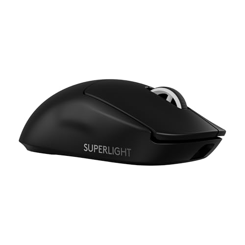 Logitech G PRO X SUPERLIGHT 2, souris gaming sans fil, souris Pro-Grade 60 g avec 5 boutons programmables, capteur 44 000 DPI, taux de rapport 8 kHz, recharge USB-C pour PC/Mac- Noir