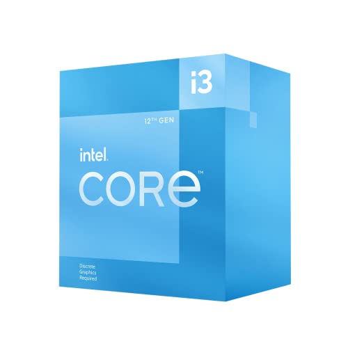 Intel® Core™ i3-12100F, processeur pour PC de Bureau,12 Mo de Cache, jusqu'à 4,30 GHz