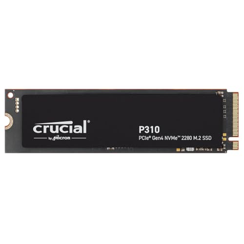 Crucial P310 SSD 1To PCIe Gen4 NVMe M.2 2280 SSD Interne Gaming, Jusqu’à 7.100 Mo/s, Compatible avec Ordinateur Portable et de Bureau, Disque Dur SSD - CT1000P310SSD801 (Édition Acronis)
