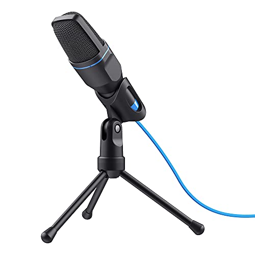 Trust Mico Microphone PC à Condensateur, Micro de Studio USB, pour Ordinateur de Bureau ou Portable, avec Support Trépied, pour Chanter, Enregistrement, Twitch, Streaming, Youtube, Podcasts, Skype
