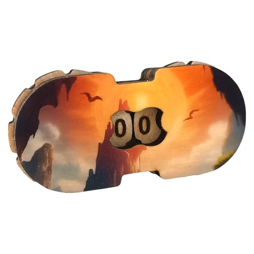 Compteur de Vie JDR Compact et Durable, Accessoire Incontournable pour Jeux de Role RPG, Univers Fantasy (Montagne ensoleillée)