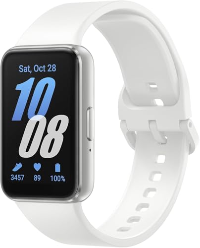 Samsung Galaxy Fit3 - Montre connectée avec écran AMOLED de 40 mm, corps en aluminium, suivi complet de l’activité physique et de la santé, batterie jusqu’à 13 jours, charge rapide, 5 ATM, argenté