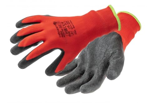 Högert Technik Gants de protection Roder avec revêtement en latex - Taille 8 - Haute résistance à l'abrasion - Prise flexible - Idéal pour les travaux de montage et d'entretien précis