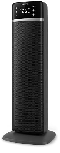 Philips Ceramic Fan Heater 5000 Series, 30% plus économe en énergie que le mode automatique normal, 5 fonctions de sécurité intégrées, technologie céramique, contrôle par application, gris (CX5120/11)