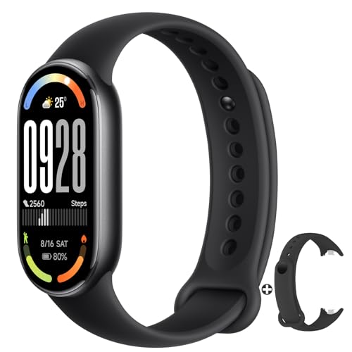 XIAOMI Mi Smart Band 10 (2025) - Écran AMOLED 1,72", 21 Jours d'Autonomie, Analyse Sportive, Étanche 5ATM, Suivi Santé (Cardiaque, SPO₂, Sommeil), Garantie 2 Ans (Noir)