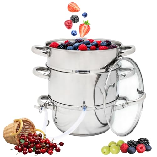 Extracteur de jus à vapeur en Acier inoxydable 5L Cuiseur à vapeur de fruits la Tous Feux dont induction