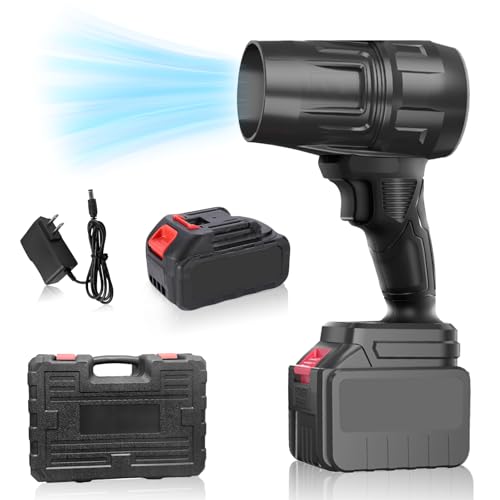 Souffleurs de Feuilles,Souffleur a Batterie,Souffleur de Feuilles sans Fill avec Batterie de 21v, 35 000 TR/Min, Souffleur Électrique pour Bulles de Feuilles,Voitures, Feuilles, Neige, Poussière