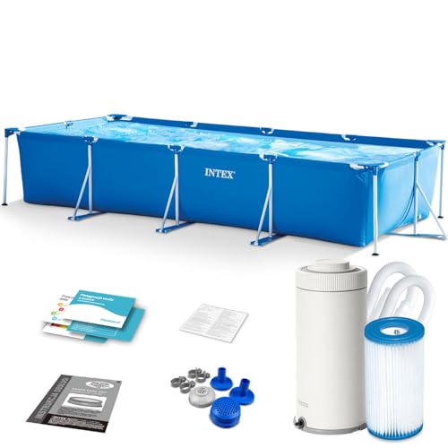 Intex kit Piscine Metal Frame Junior rectangulaire Tubulaire (l) 4,50 x (l) 2,20 x (h) 0,84m