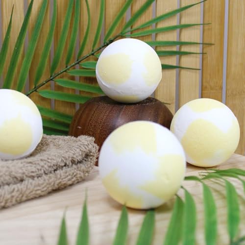 French Tendance - Bombe de Bain Moussant - Relaxation Détente - Cadeau Femme - Bien-Etre - Senteur Vanille - Bicolore - 1 x 120 grs - Ambiance Aromatherapie