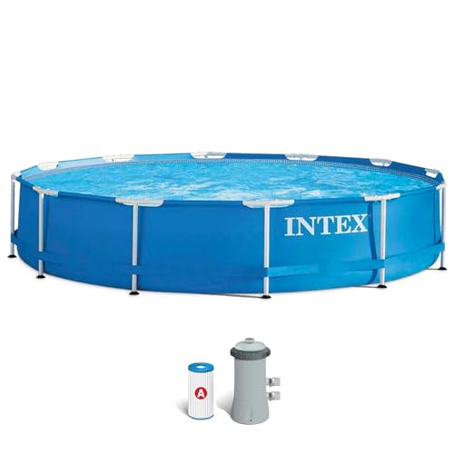 Intex kit piscinette Metal Frame Ronde Tubulaire (ø) 3,66 x (h) 0,76m